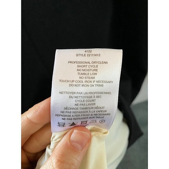 Tory Burch Tweed Wool Sheath Dress size 10 Black Off White Shift - Picture 14 of 14